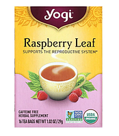 Yogi Tea, листья органической малины для женщин, без кофеина, 16 чайных пакетиков, 29 г (1,02 унции)