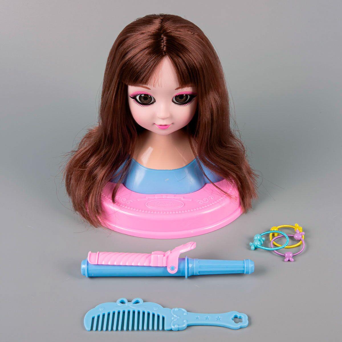 Baby: Кукла-манекен для создания причесок с акссесуарами для волос, брюнетка