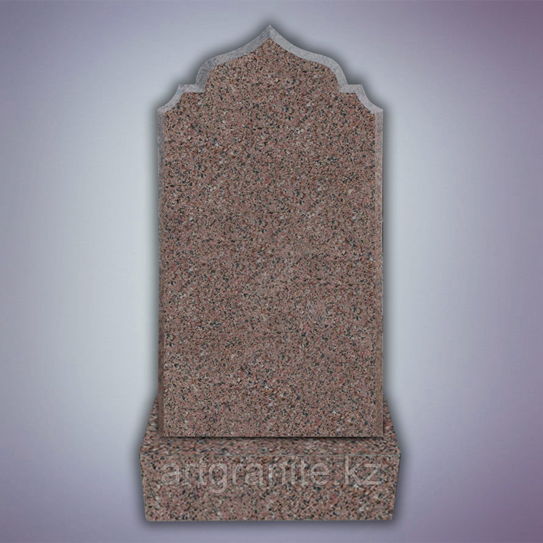 Памятник из гранита Акбакай, мусульманский, темно-розовый - фото 1 - id-p103229983