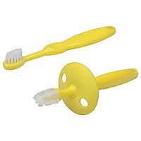 Roxy: Набор зубная щетка и щетка-массажер, желтый