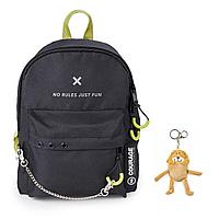 Happy Baby: Рюкзак детский blackandgreen + мягкая игрушка Lion