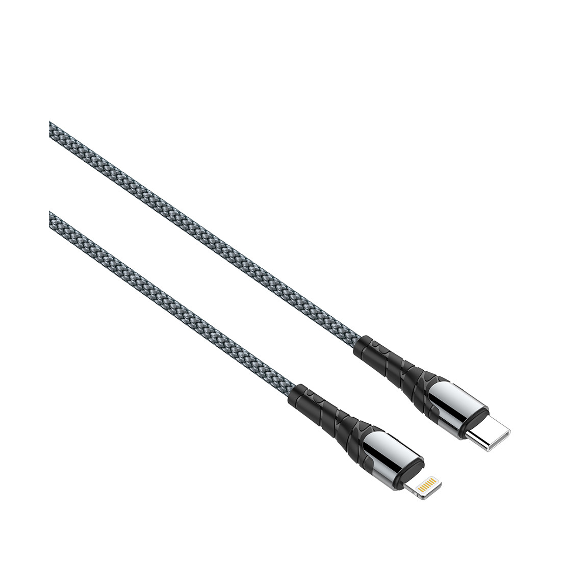 Интерфейсный кабель LDNIO Type-C to Lightning LC111 30W Fast Charging FDY 1м Серый - фото 3 - id-p103596357