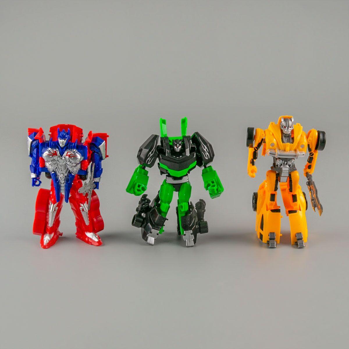 Changerobot: Игр.н-р из 3 роботов-трансформеров (синий-зеленый-желтый)