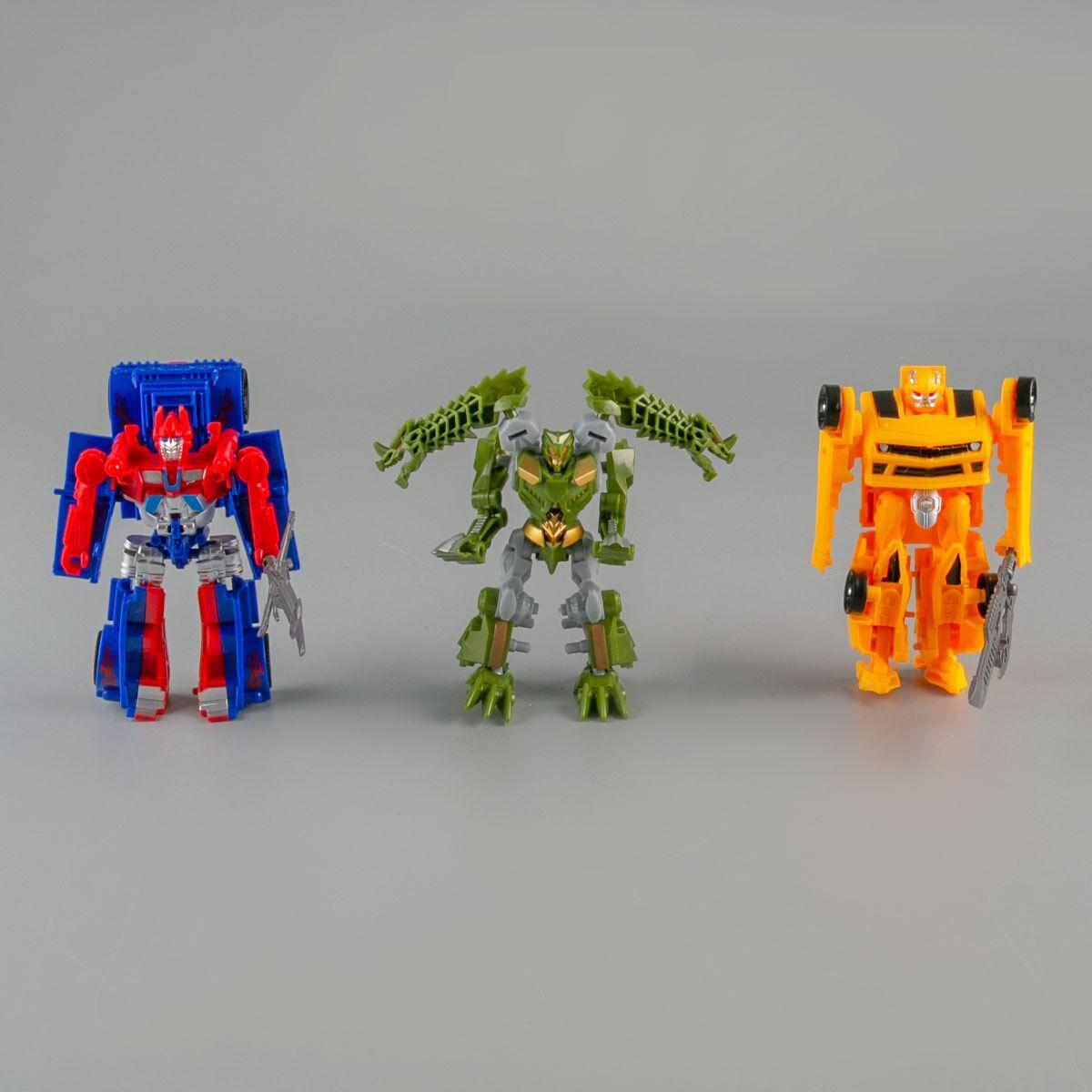 Changerobot: Игр.н-р из 3 роботов-трансформеров (синий-серый-желтый)