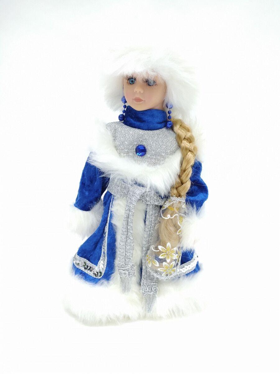 House of seasons: Снегурочка в синий с серебром шубке с шапкой 30 см.