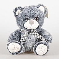 Plush: Мягкая игрушка "Медвежонок с бантиком" серо-голуб., 20 см
