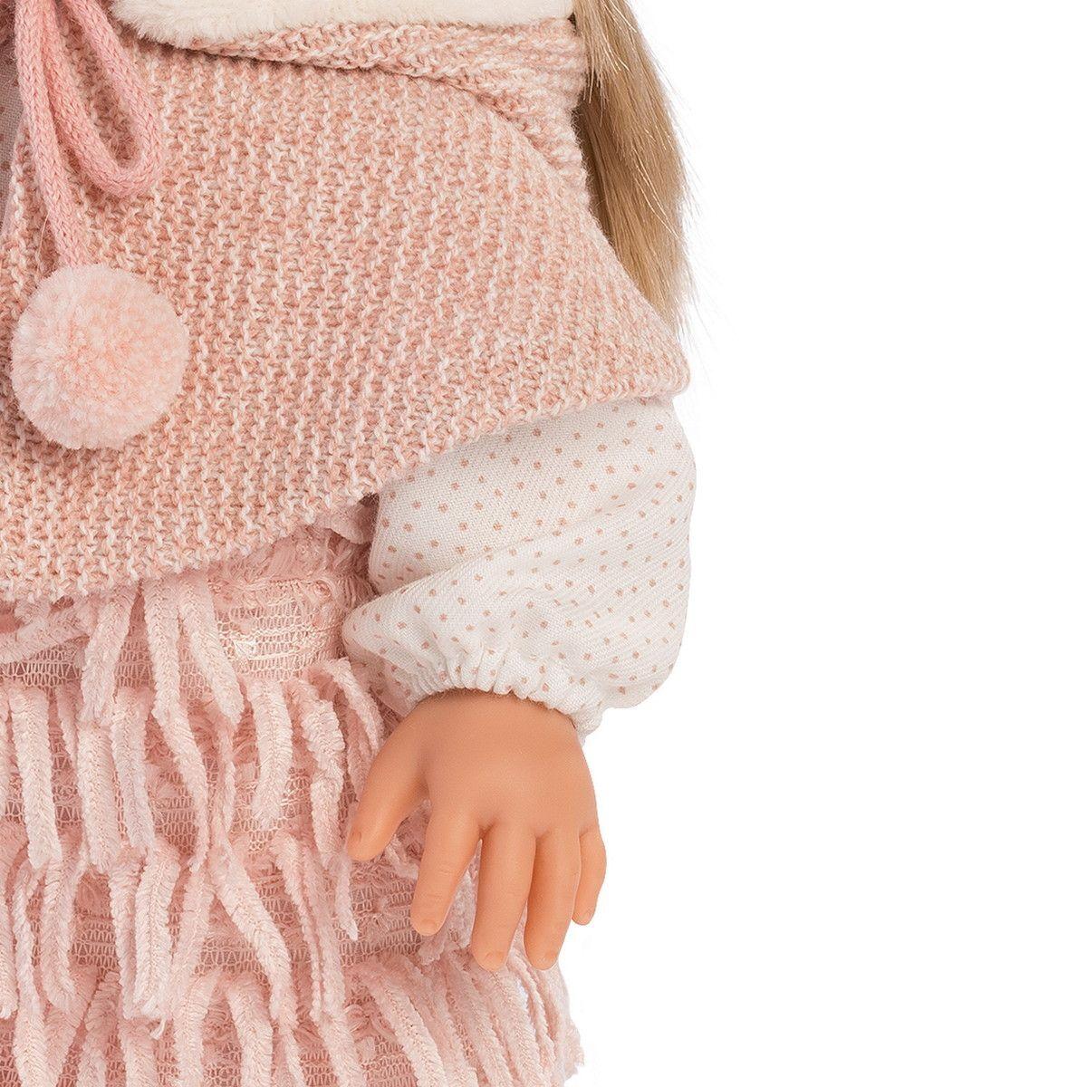 LLORENS: Кукла Елена 35см, блондинка в розовом костюме и шапке с двумя пумпонами - фото 5 - id-p103618620