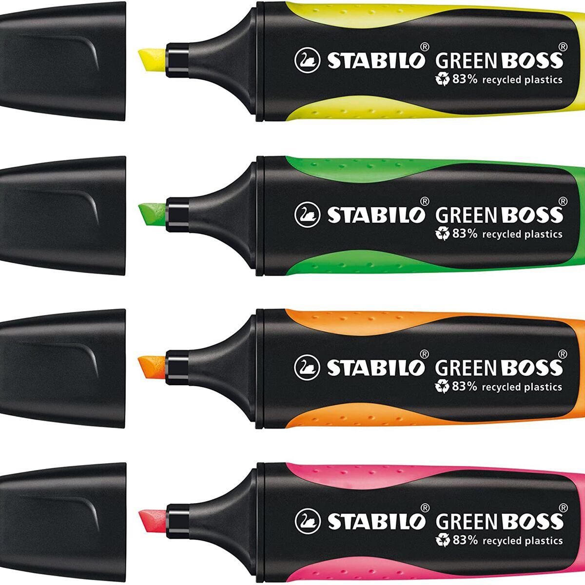 Набор текстовыделителей STABILO Green Boss, 4 цвета, фото 1