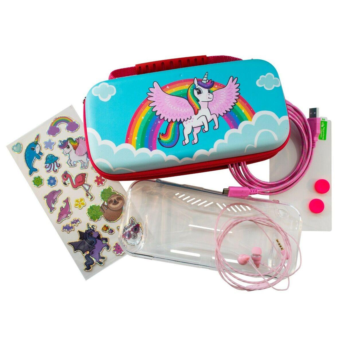 NS IMP Switch LITE Over The Rainbow Unicorn Protector Kit (7 in 1)