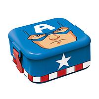 Мстители: Ланч-бокс Капитан Америка пластиковый квадратный