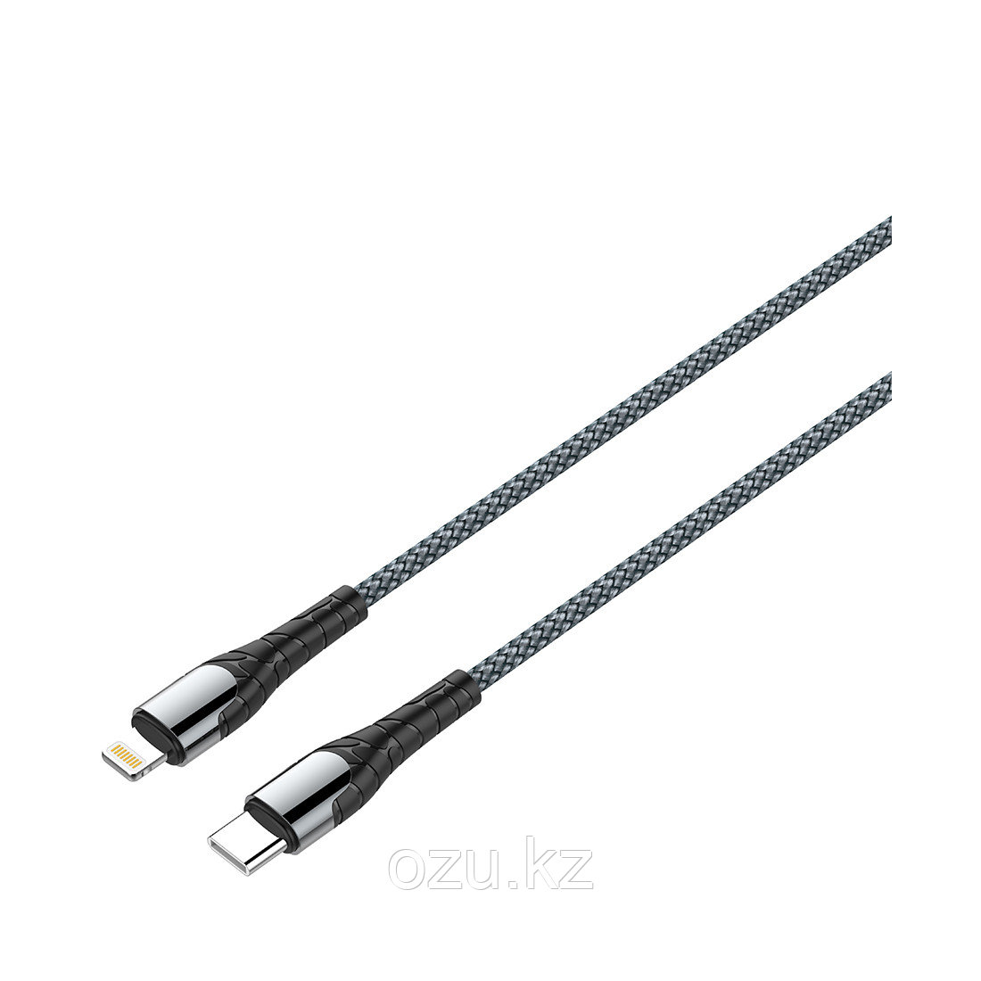 Интерфейсный кабель LDNIO Type-C to Lightning LC112 30W Fast Charging FDY 2м Серый - фото 1 - id-p103582958