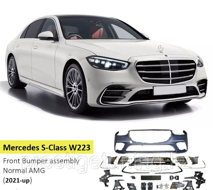 Передний бампер на S-Class W223 дизайн AMG