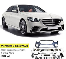 Передний бампер на S-Class W223 дизайн AMG