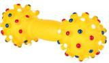 Trixie Игрушка для собак винил, гантель,со звуком, 15 см, различные цвета.