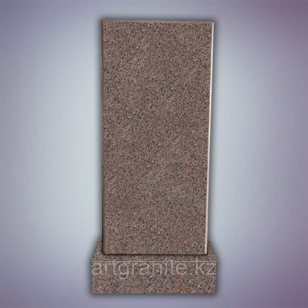 Памятник из гранита Акбакай, прямоугольный, темно-розовый - фото 1 - id-p103663782