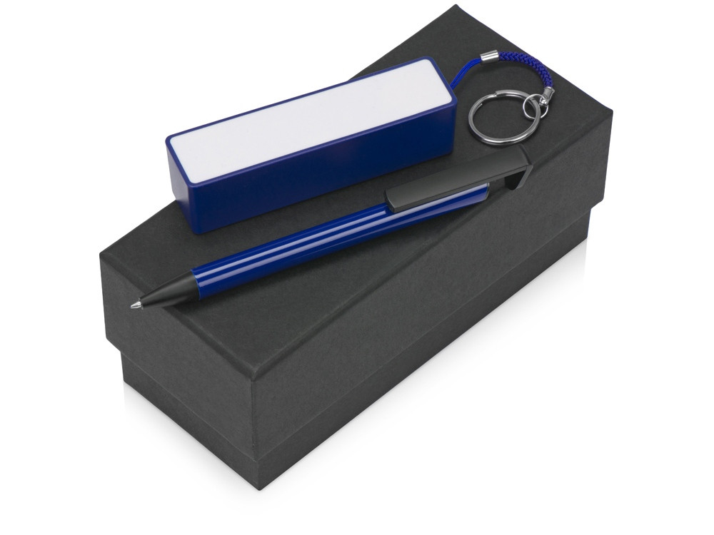 Подарочный набор Kepler с ручкой-подставкой и зарядным устройством, синий - фото 1 - id-p103667971
