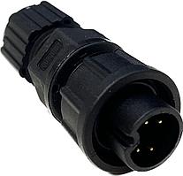 Разъем BD-04BMFA-LL7001 папа на кабель, 5A, 4pin, защита IPX7