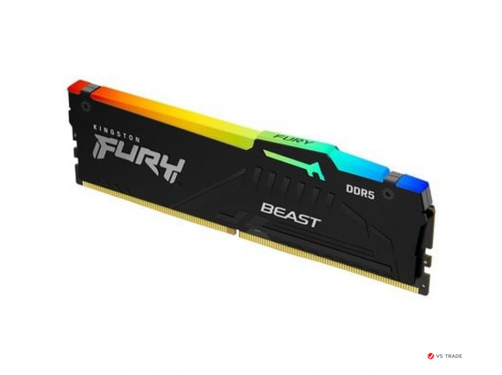 ОЗУ Kingston Fury Beast RGB 8Gb 5600MHz DDR5 DIMM, CL40, 1.25v,  KF556C40BBA-8