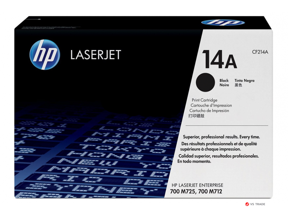Черный картридж с тонером HP CF214A, черный - фото 1 - id-p103676308