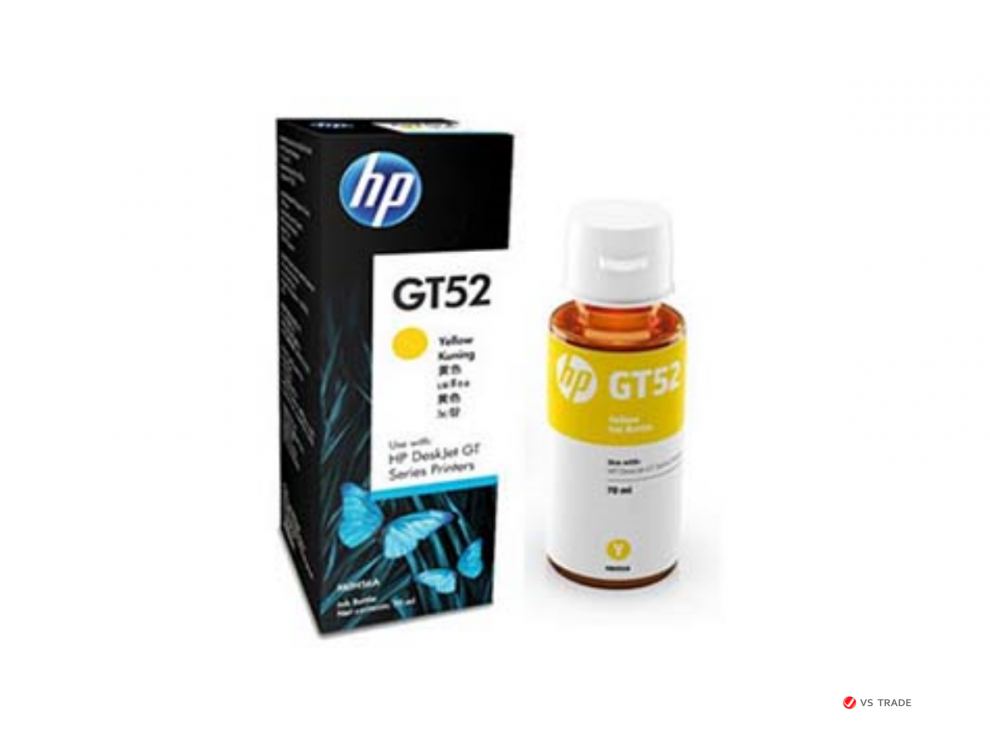 Оригинальная емкость с чернилами HP GT52 M0H56AE желтая