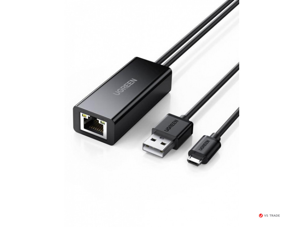 Конвертер сигнала UGREEN 30985 Ethernet Adapter for TV Stick (Black) - фото 1 - id-p103676881