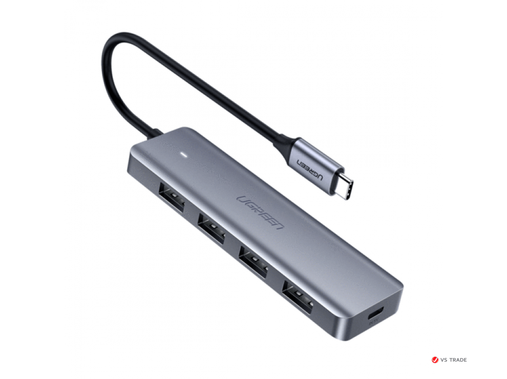 Разветвитель портов UGREEN CM219 4-Port USB3.0 Hub with Micro USB Power Supply