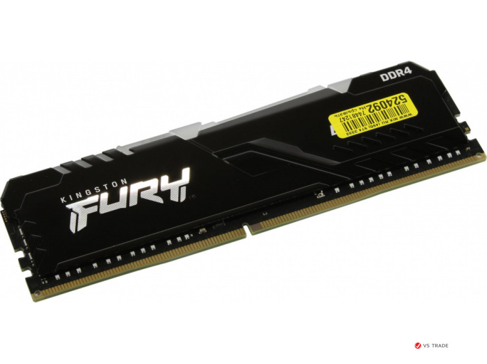 ОЗУ Kingston Fury Beast RGB 8Gb 3200MHz DDR4 DIMM, CL16, 1.35v, KF432C16BBA/8