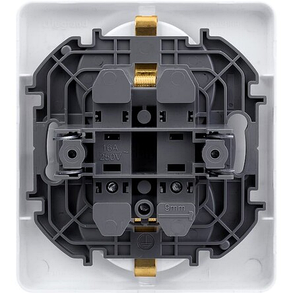 Розетка с заземлением 2я механизм белый INSPIRIA, фото 2