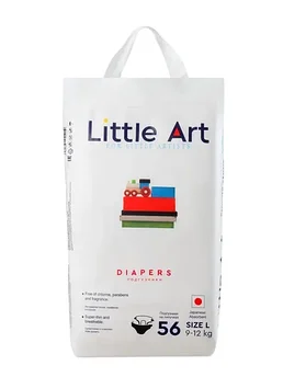 Little Art Детские подгузники, размер L, 9-12 кг, 56шт.