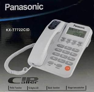 Телефонный аппарат проводной с LCD-экраном Panasonic KX-TT7722CID (Черный)