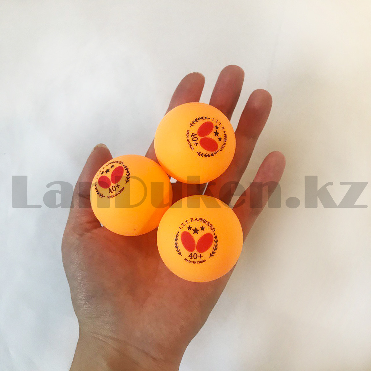 Мячи для настольного тенниса набор 3 шт оранжевые - фото 3 - id-p103686284