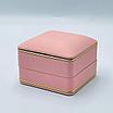 Ювелирная коробочка розовая(окантовка  под кольцо)19375-55, фото 2