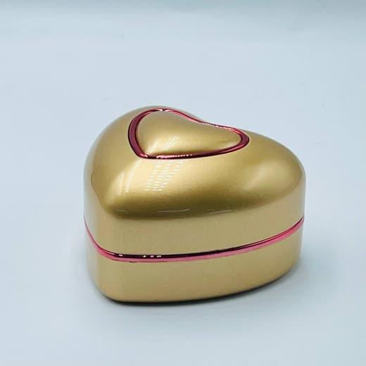 Ювелирная коробочка золотая(сердечко в сердечке под кольцо)19375-61