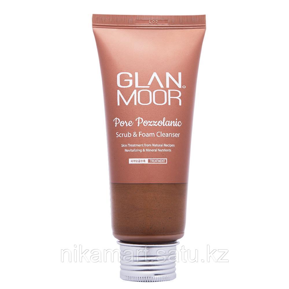 Пенка-скраб-маска средство 3в1 для очищения GlanMoor Pore Pozzolanic Scrub & Foam Cleanser - фото 1 - id-p49100925