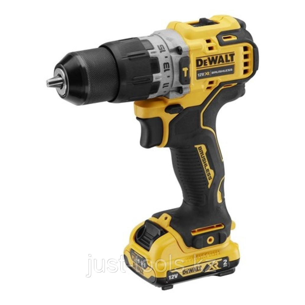 Ударная бесщеточная дрель-шуруповерт DEWALT DCD706D2, 250 Вт, 10.8 (12) В, 57.5 Нм, 1500 об/мин, 25500 уд/мин