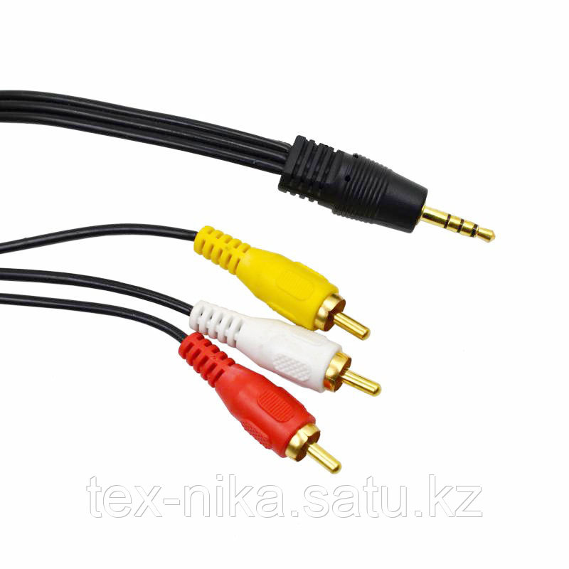 Кабель 3.5 M - 3RCA M, 1.5 м