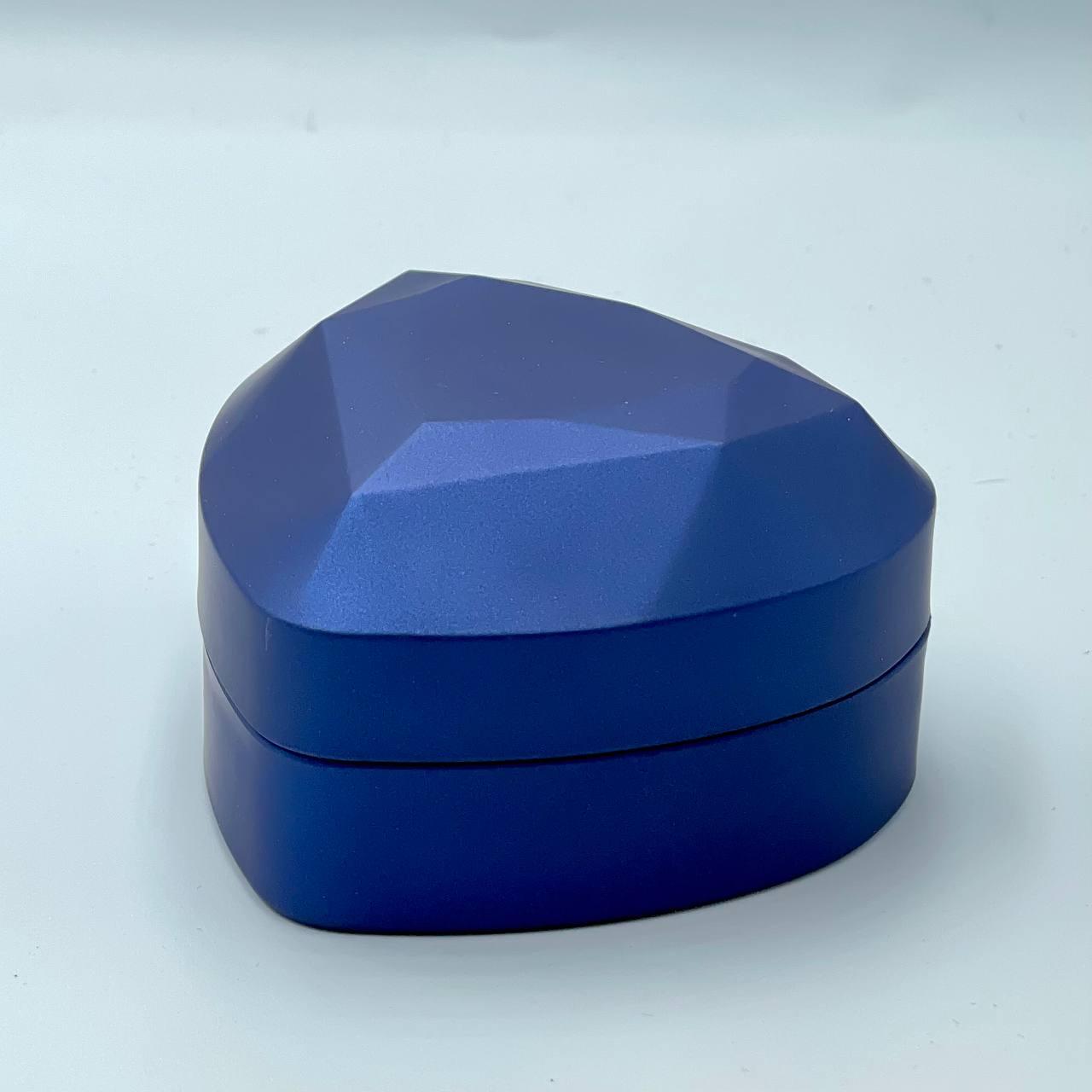 Ювелирная коробочка синее сердце для кольца с подсветкой 19375-117 - фото 1 - id-p103695636