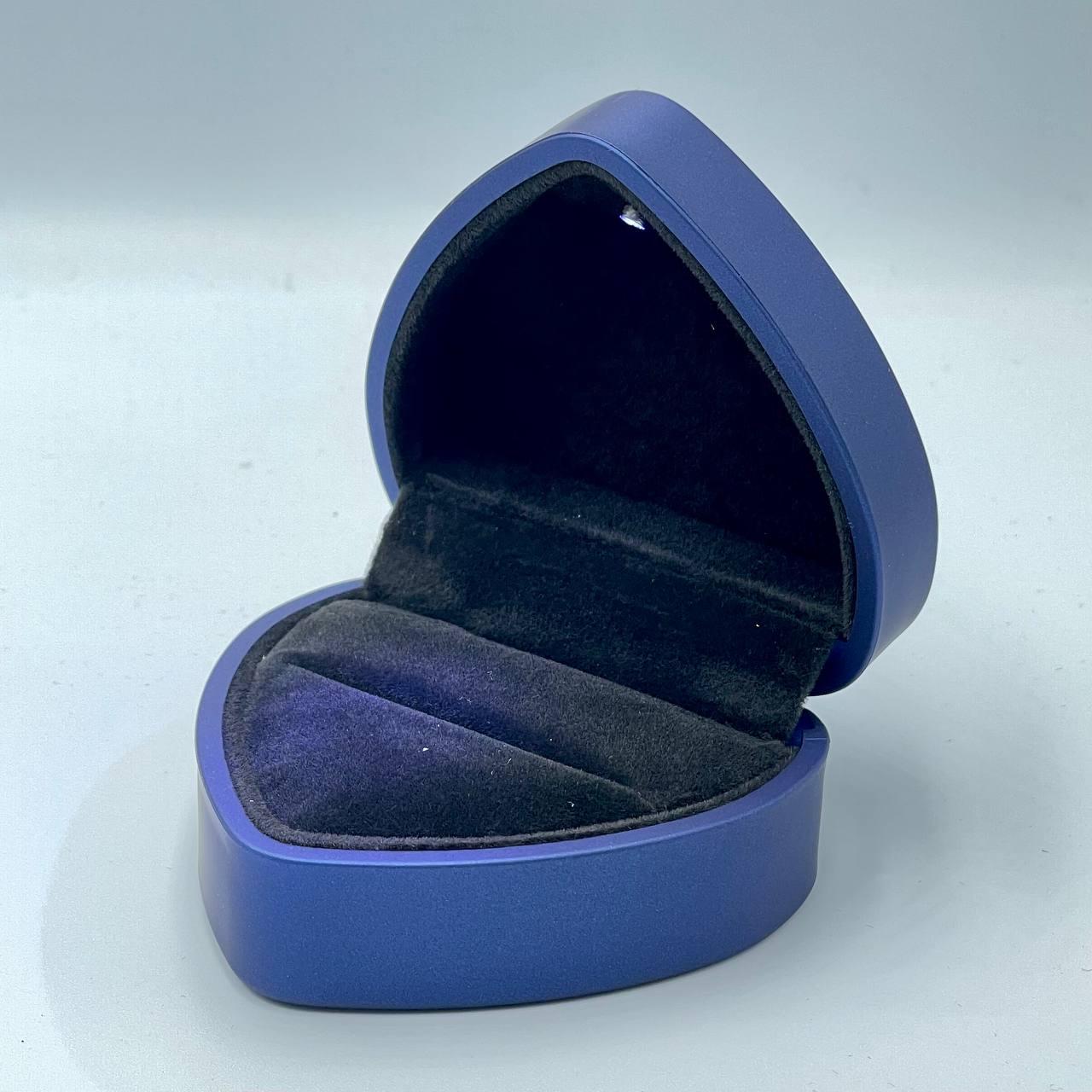 Ювелирная коробочка синее сердце для кольца с подсветкой 19375-117 - фото 2 - id-p103695636