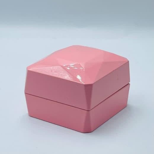 Ювелирная коробочка розовая для кольца с подсветкой 19375-127