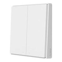 Умный выключатель двухклавишный Xiaomi Aqara Smart Switch 1D (двойной, без нулевой линии, QBKG22LM)