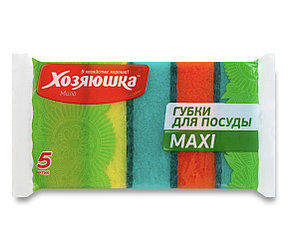 Губка для посуды Хозяюшка Мила MAXI 5 шт