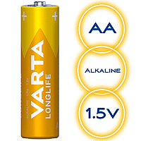 Батарейка щелочная VARTA Longlife AA/LR6 1.5V, 1шт