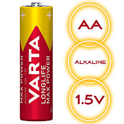 Батарейка щелочная VARTA Longlife Max Power AA/LR6, 1шт