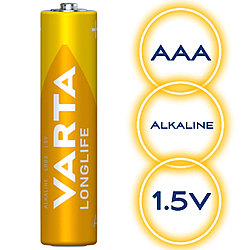 Батарейка щелочная VARTA Longlife AAA/LR03 1.5V, 1шт