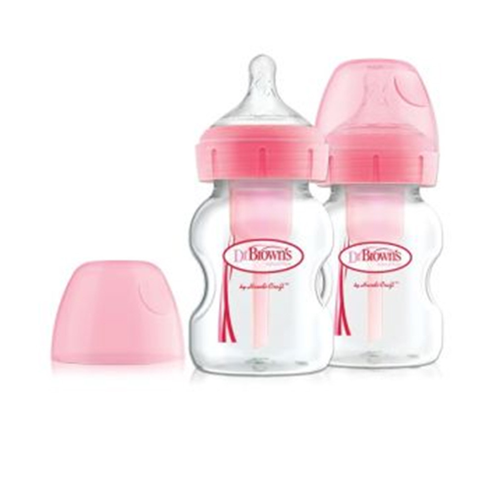 Бутылочки антиколиковые Dr. Brown's 2 шт 150 мл 0+ широкое горло, BPA-free, фото 1
