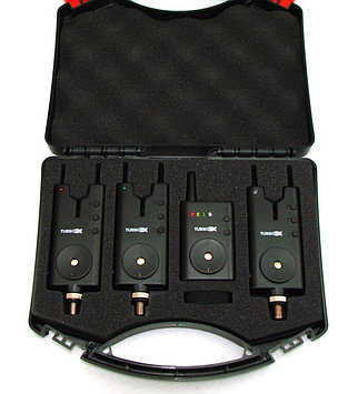 Сигнализатор набор TURBO 3+1 (3-сигнализатора на батарейках ААА-1шт: пейджер на батарейках ААА-1шт) черный