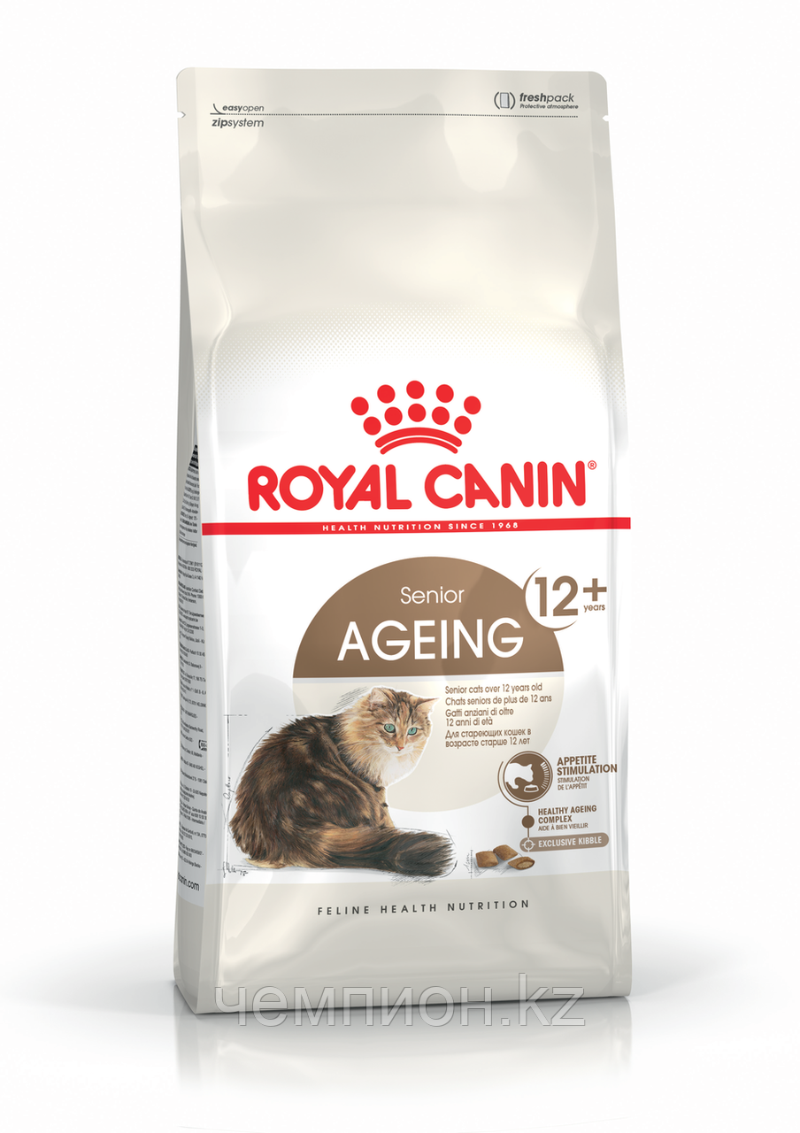 Royal Canin Ageing +12, Роял Канин сухой корм для кошек старше 12 лет, уп.400гр. - фото 1 - id-p103701928