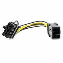 Кабель переходник PCIe 6pin F - PCIe 8pin(6+2) M