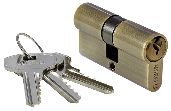 Ключевой цилиндр MORELLI ключ/ключ (70 мм) 70C AB - фото 1 - id-p103704948