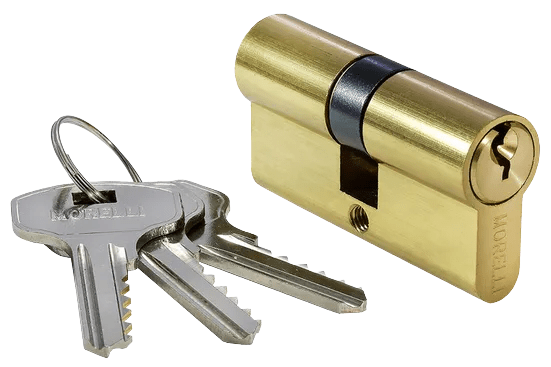Ключевой цилиндр MORELLI ключ/ключ (70 мм) 70C PG - фото 1 - id-p103704953